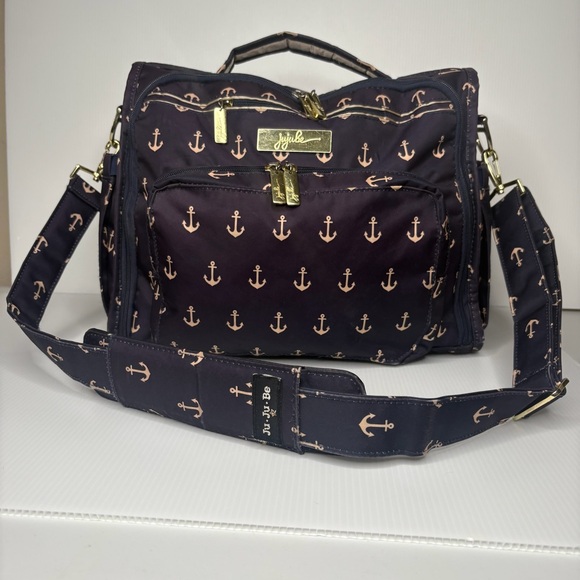 Ju-Ju-Be Legacy Nautical Collection B.F.F. Convertible Diaper Bag Navy Blue - Picture 1 of 16